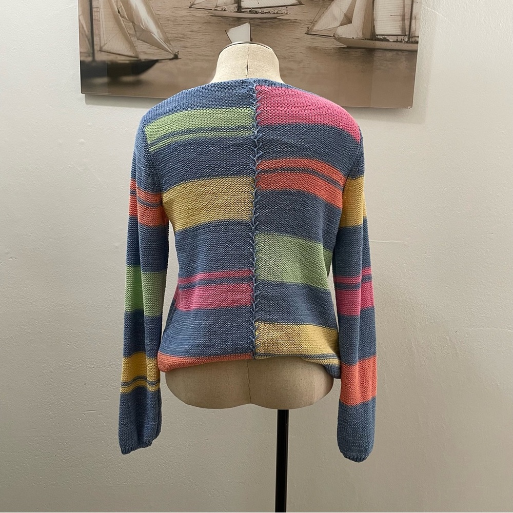 VINTAGE Sigrid Olsen Multicolor Block Sweater - Picture 3 of 5